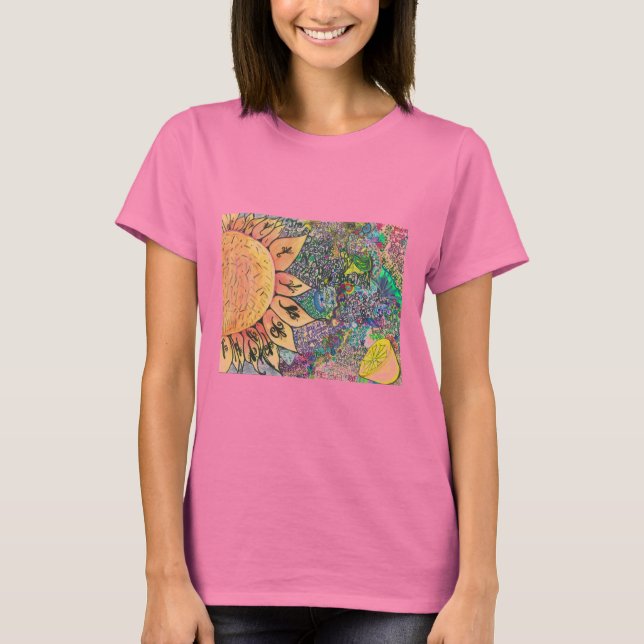 T-shirt simple pour dames (Devant)