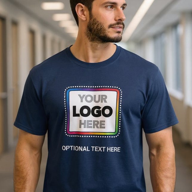T-Shirt Simple pour Entreprise avec Logo et Texte  (Créateur téléchargé)