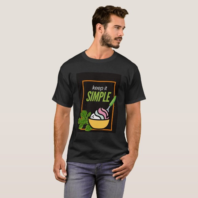 T-shirt "simple" pour hommes (Devant entier)