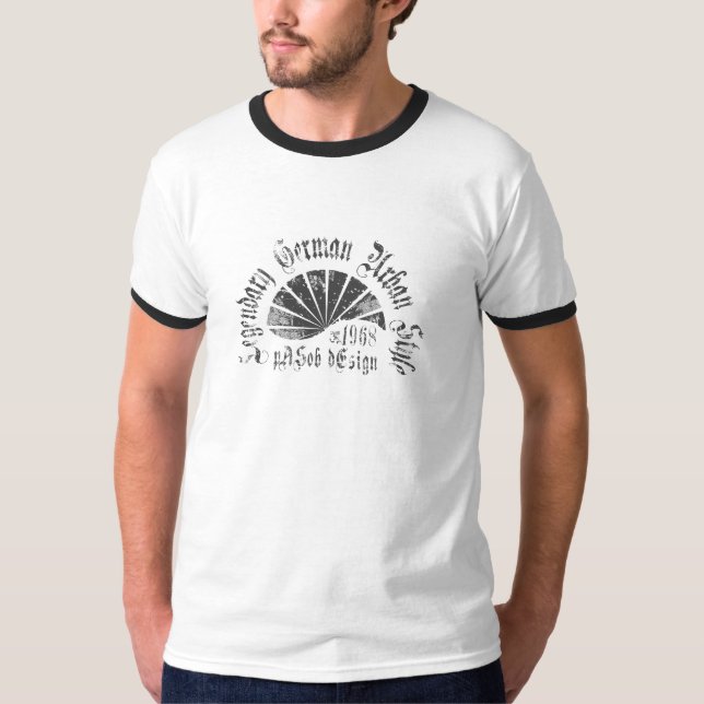 T-Shirt simple Ringer pour homme, un modèle (Devant)
