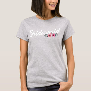 T-shirt Simple Robe de Demoiselle d'Honneur Calligraphie d