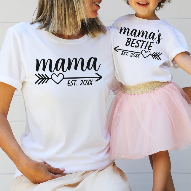 T-shirt Simple Rustic Heart Arrow Nouvelle maman maman mam (Créateur téléchargé)