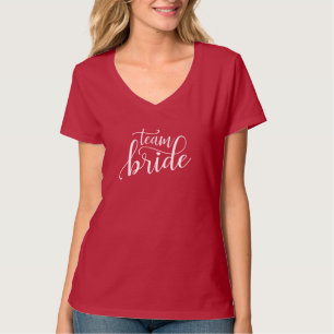 T-shirt Simple Team de la Mariée Mariage Calligraphie T-