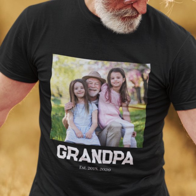 T-shirt simple texte Grand-père Établit (Créateur téléchargé)