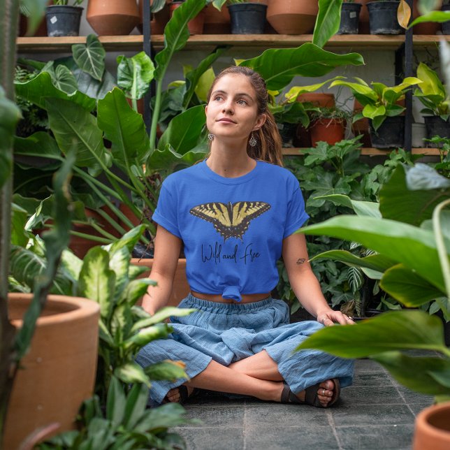 T-shirt Simple Wild et libre Tigre Swallowtail Butterfly (Créateur téléchargé)