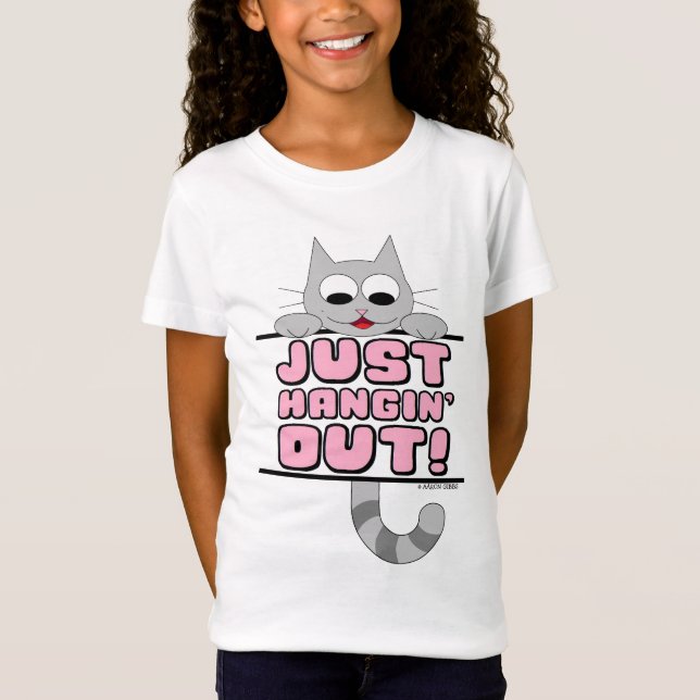 T-Shirt SIMPLEMENT À TRAINER ! Joli chat de dessin animé (Devant)