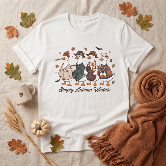 T-shirt Simplement Automne Canardage Canards Mignons Autom (Créateur téléchargé)