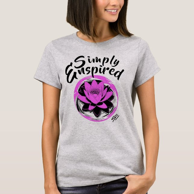 T-Shirt Simplement Enspiré Rose Water Lily (Devant)