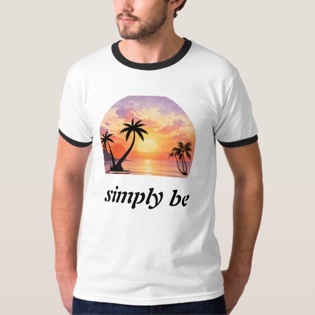 T-shirt Simplement être une esthétique graphique de couche (Devant)