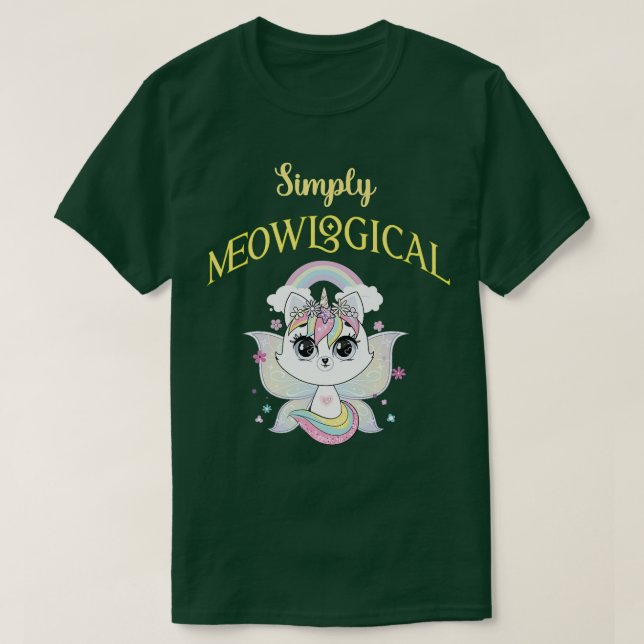 T-shirt Simplement meowlogique ailes unicorne caticorn kit (Design devant)