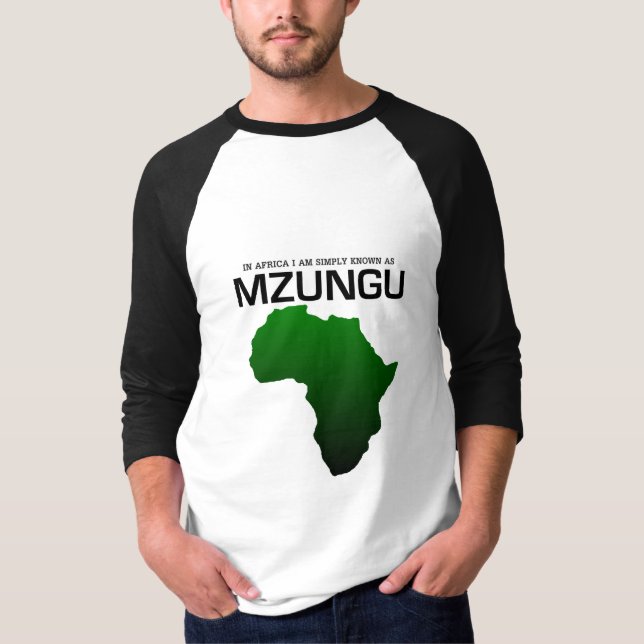T-shirt simplement mzungu (Devant)