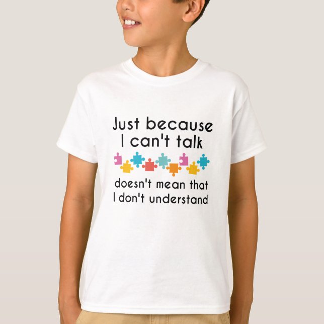 T-shirt Simplement parce que je ne peux pas parler (Devant)