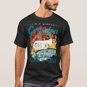 T-shirt Simples Grandpas Tuba Serenade - Jouer Tee pour Gr