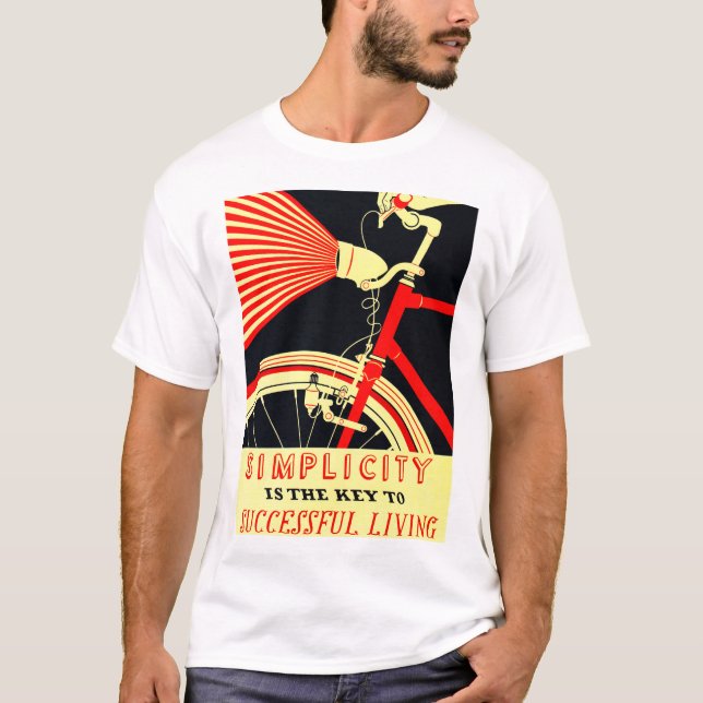 T-shirt SIMPLICITÉ est la clé du succès de la vie ancienne (Devant)