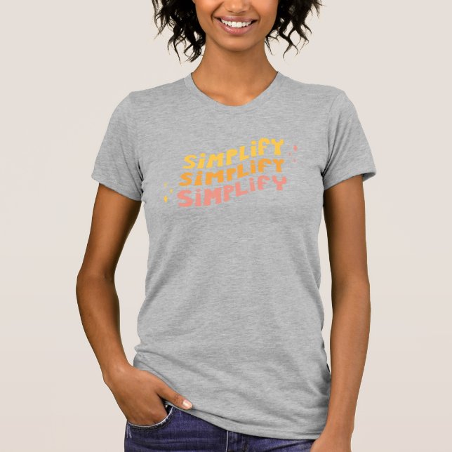 T-shirt Simplifiez simplifient simplifient (le gris de (Devant)