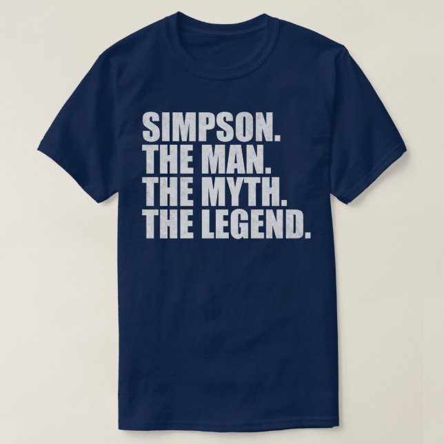 T-shirt SimpsonSimpson Nom de famille Simpson nom de famil (Design devant)