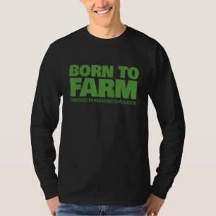 T-shirt Simulateur d'agriculture - Né à la ferme (vert)