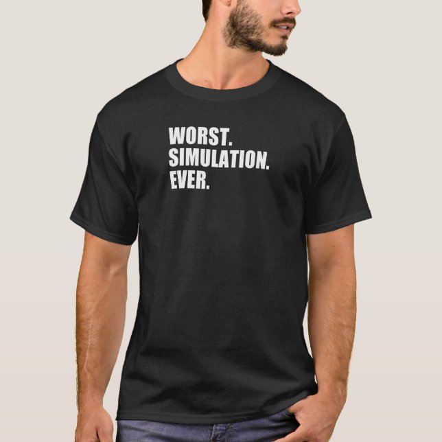 T-shirt Simulation la plus mauvaise jamais Simulation d'or (Devant)
