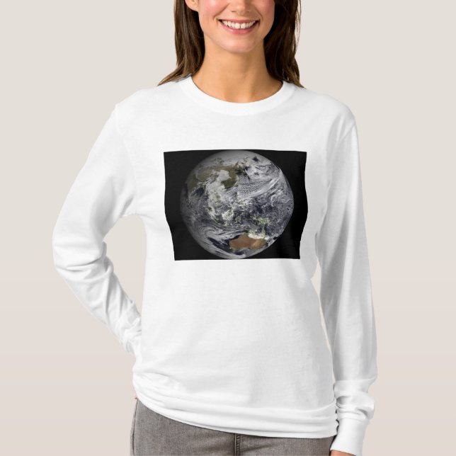T-shirt Simulation nuageuse de la Terre entière (Devant)