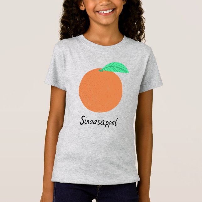 T-Shirt Sinaasappel Orange Hollandais Fruit Fun Food Art (Devant)