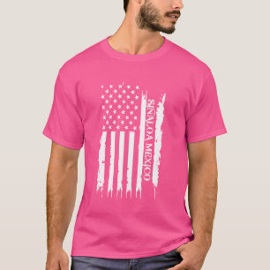 T-shirt Sinaloa Mexique États-Unis en détresse avec le dra