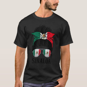 T-shirt Sinaloa Mexique Pride de l'État du drapeau mexicai