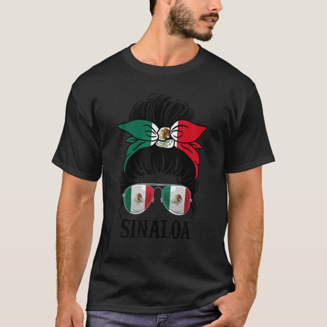 T-shirt Sinaloa Mexique Pride de l'État du drapeau mexicai (Devant)