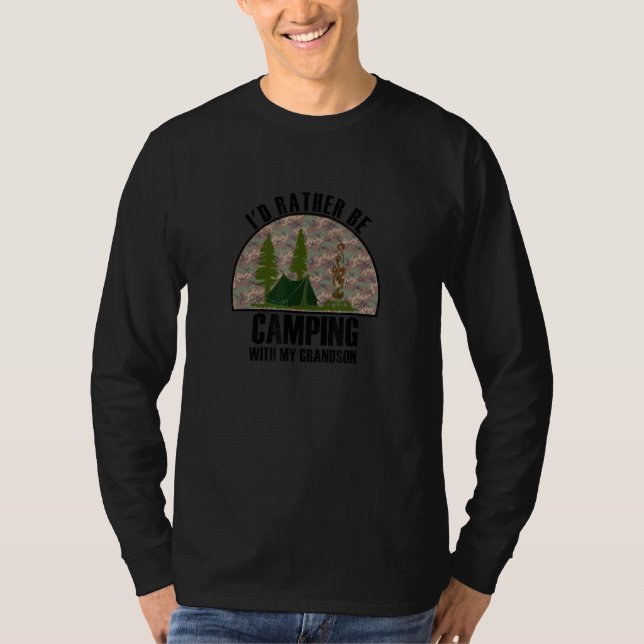T-shirt Sincere Gift Rather Be Camping With My Grandson (Devant)