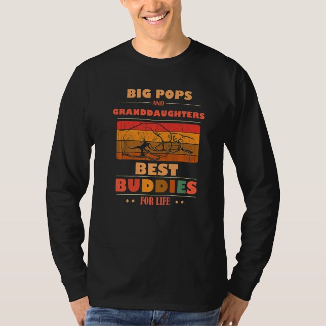 T-shirt Sincere Grandparents Buddies For Life BIG POPS Gra (Devant)