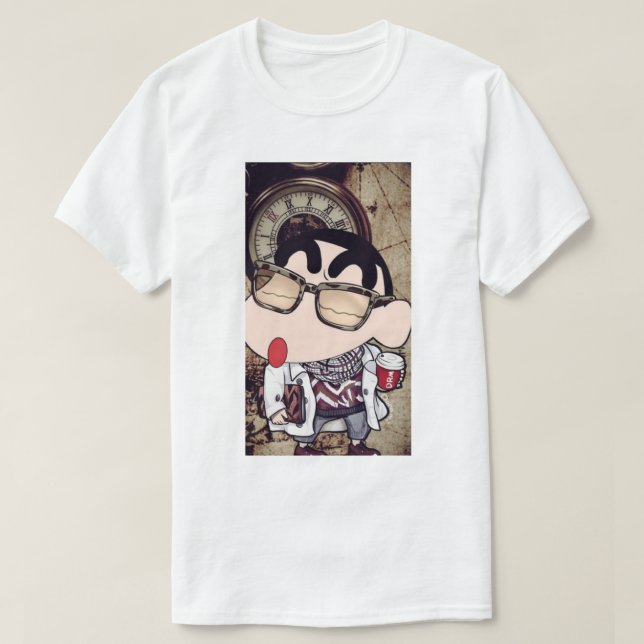 T-shirt Sinchan avec 🥤 rafraîchissante (Design devant)