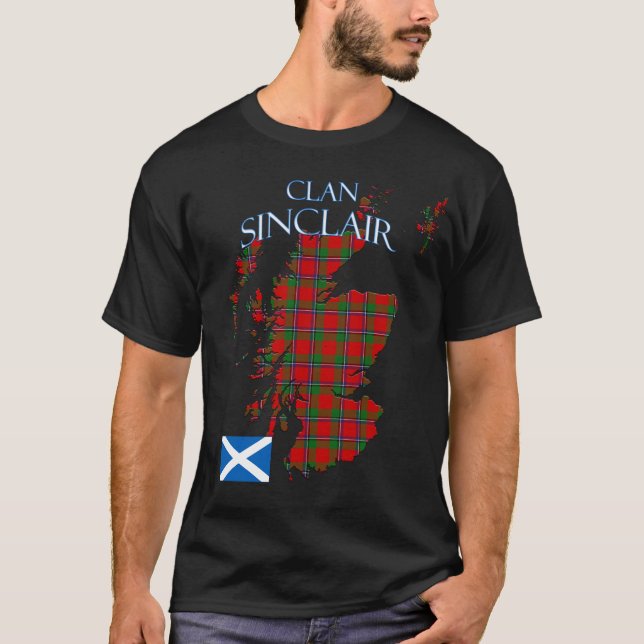 T-shirt Sinclair Clan écossais Tartan Écosse (Devant)