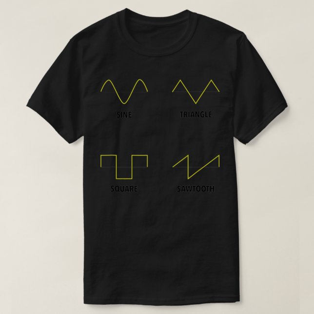 T-shirt Sine Wave Synth Bedroom Pop Producteur EDM Techno  (Design devant)