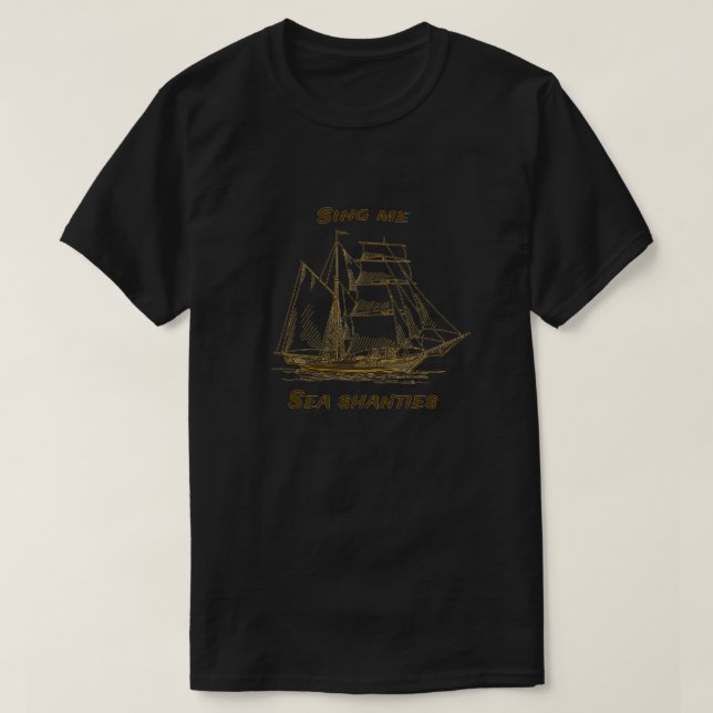 T-shirt Sing Me Sea Shanties Wellerman (Design devant)