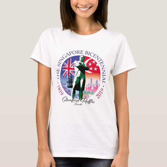 T-shirt Singapour Bicentennial Collection v2 Light Fabrics (Devant)