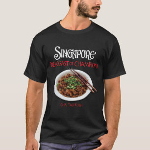 T-shirt Singapour Chai Tau Kueh - Tissu foncé