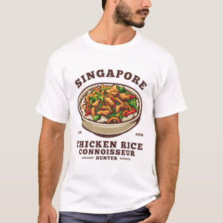 T-shirt Singapour : chasseur de connaisseurs de riz au pou