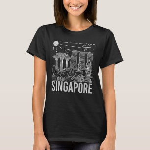 T-shirt Singapour Singapour Tourisme Singapour Fierté