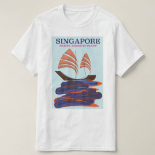 T-shirt Singapour "Voyagez là-bas en avion"
