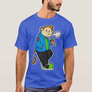 T-shirt Singe à fumer une cigarette