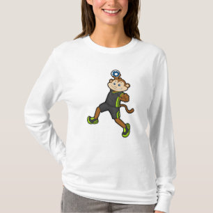 T-shirt Singe à Handball joueur avec Handball