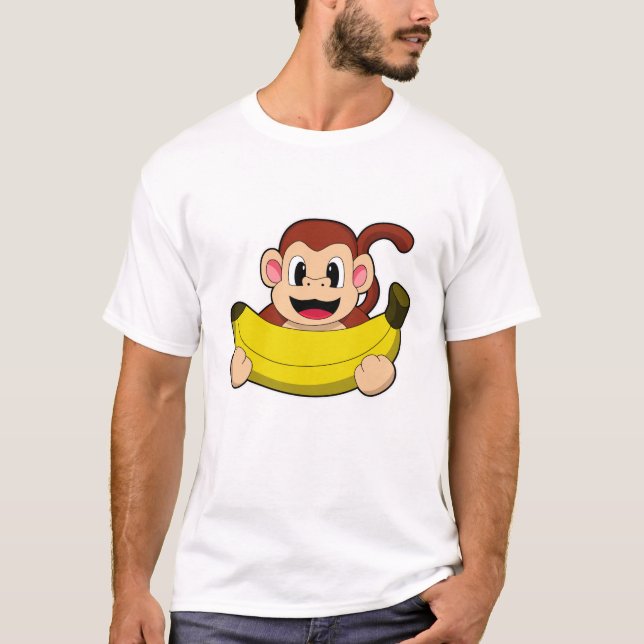 T-shirt Singe à la banane (Devant)