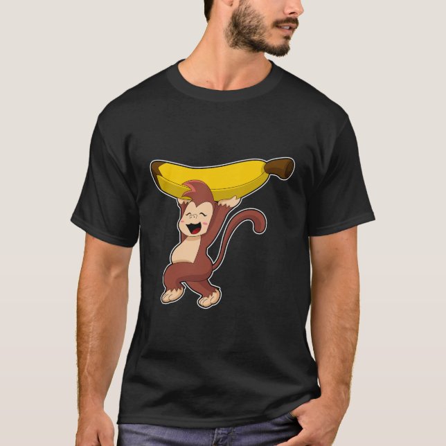 T-shirt Singe à la banane (Devant)
