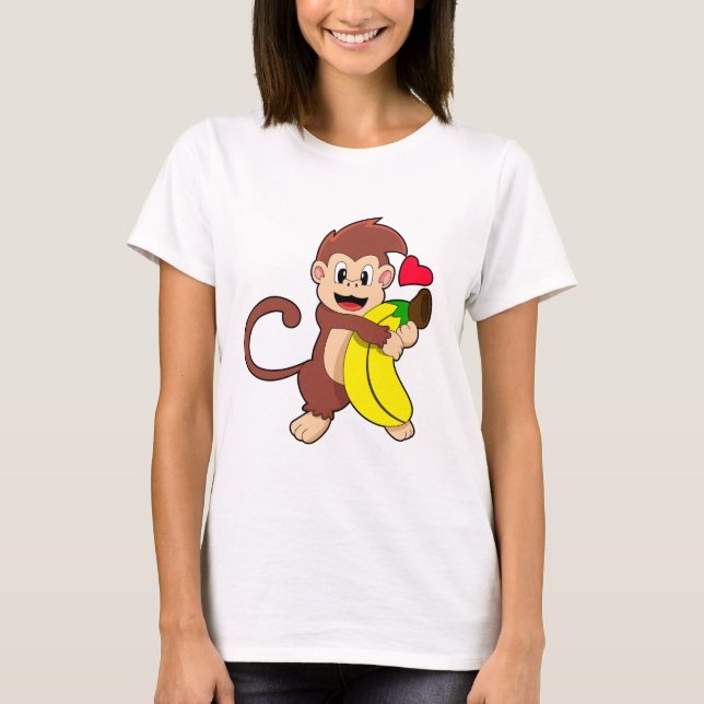 T-shirt Singe à la banane (Devant)