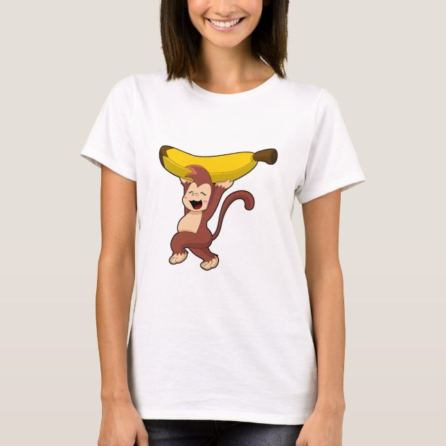 T-shirt Singe à la banane (Devant)
