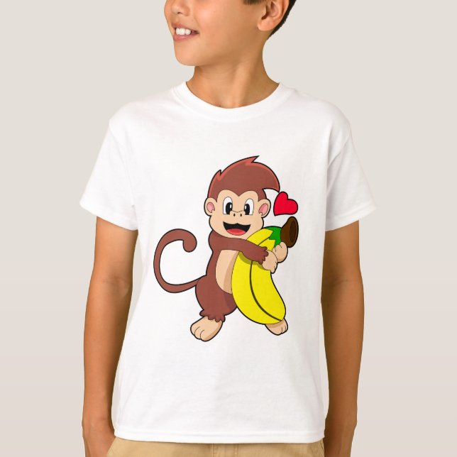 T-shirt Singe à la banane (Devant)