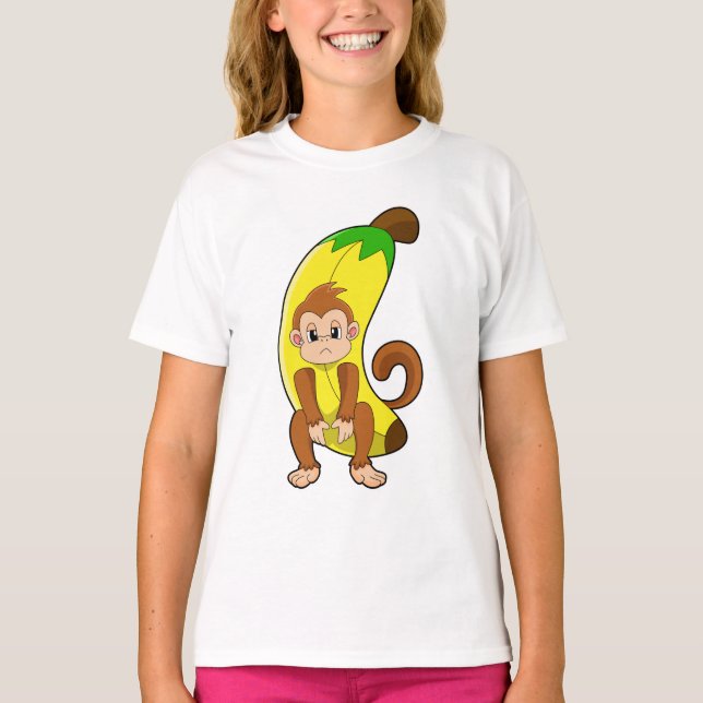 T-shirt Singe à la banane (Devant)