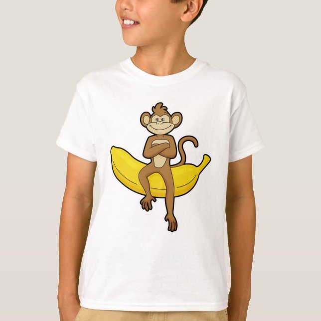 T-shirt Singe à la banane (Devant)