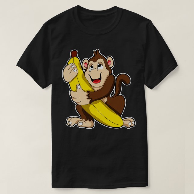 T-shirt Singe à la banane 6 (Design devant)