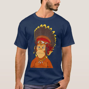 T-shirt Singe À Thème De Style Amérindien Ape NFT - 1