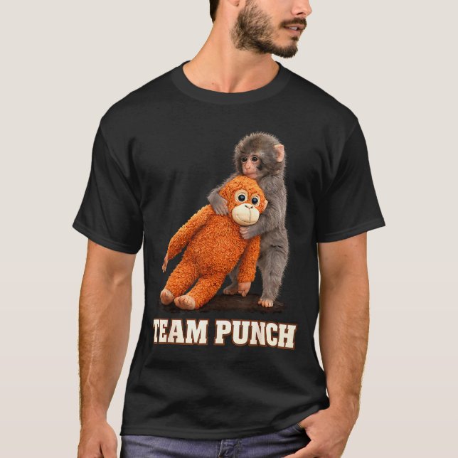 T-shirt Singe adorable coup de poing bébé graphique équipe (Devant)